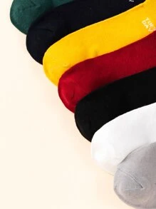 7pairs Letter Graphic Ankle Socks - Multicolor - View 5