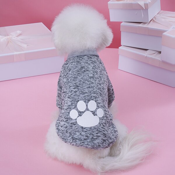

Paw Print Space Dye Pet Sweatshirt, Grey