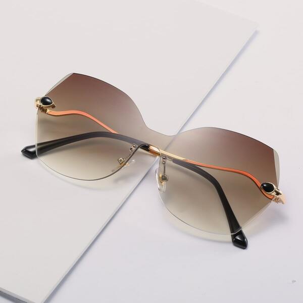 

Ombre Lens Rimless Sunglasses