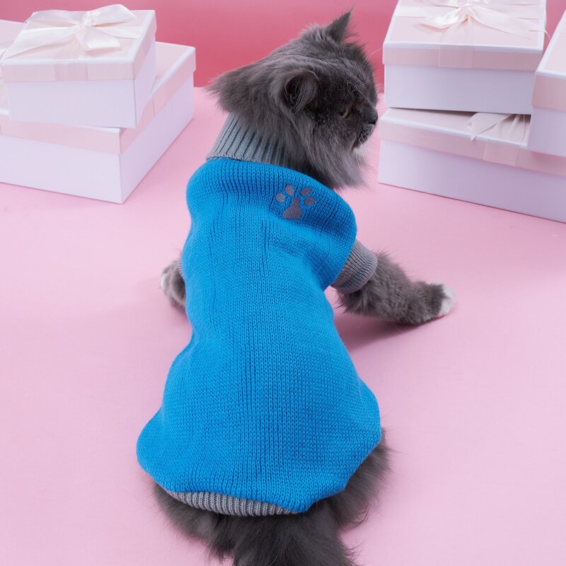 

Color Block Pet Sweater, Blue