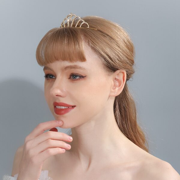 

Rhinestone Crown Decor Hair Hoop, Gold