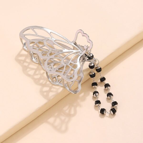 

Butterfly Design Hair Claw, Silver