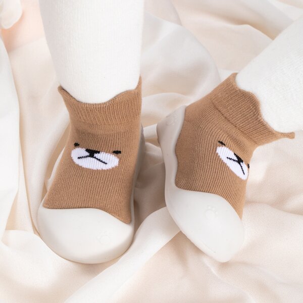 

Baby Boy Cartoon Graphic Sock Sneakers, Coffee brown