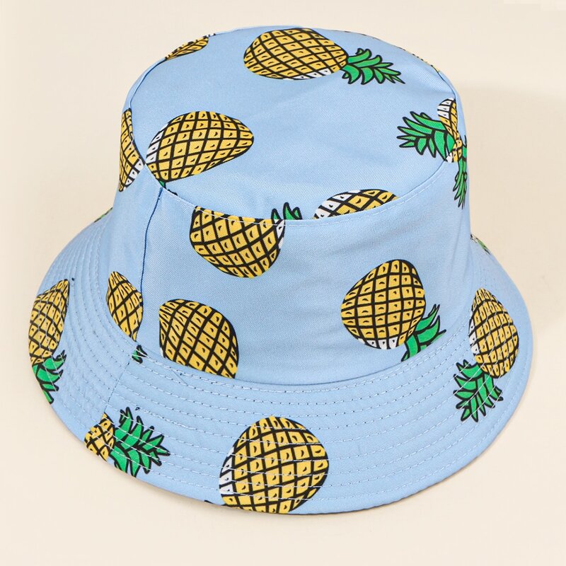 

Pineapple Pattern Bucket Hat, Blue