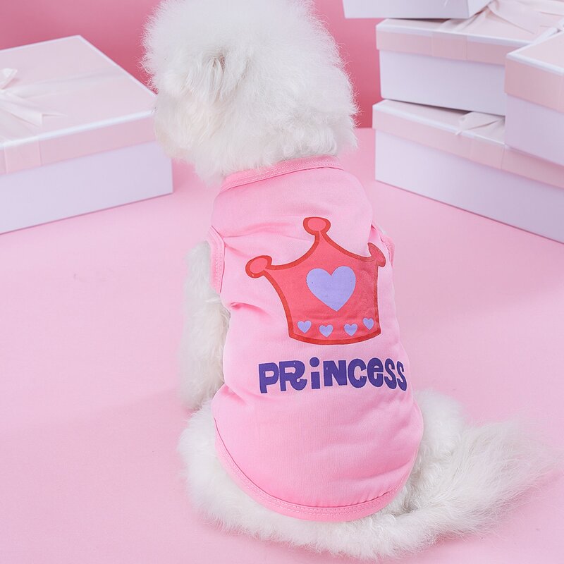 

Crown Pattern Pet Tank, Pink