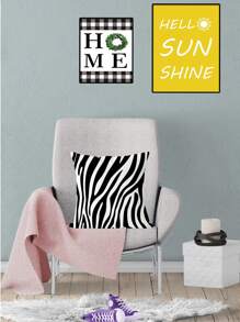 Zebra Stripe Cushion Cover Without Filler, Modern Throw Pillow Case, Pillow Insert Not Include, For Sofa, Living Room