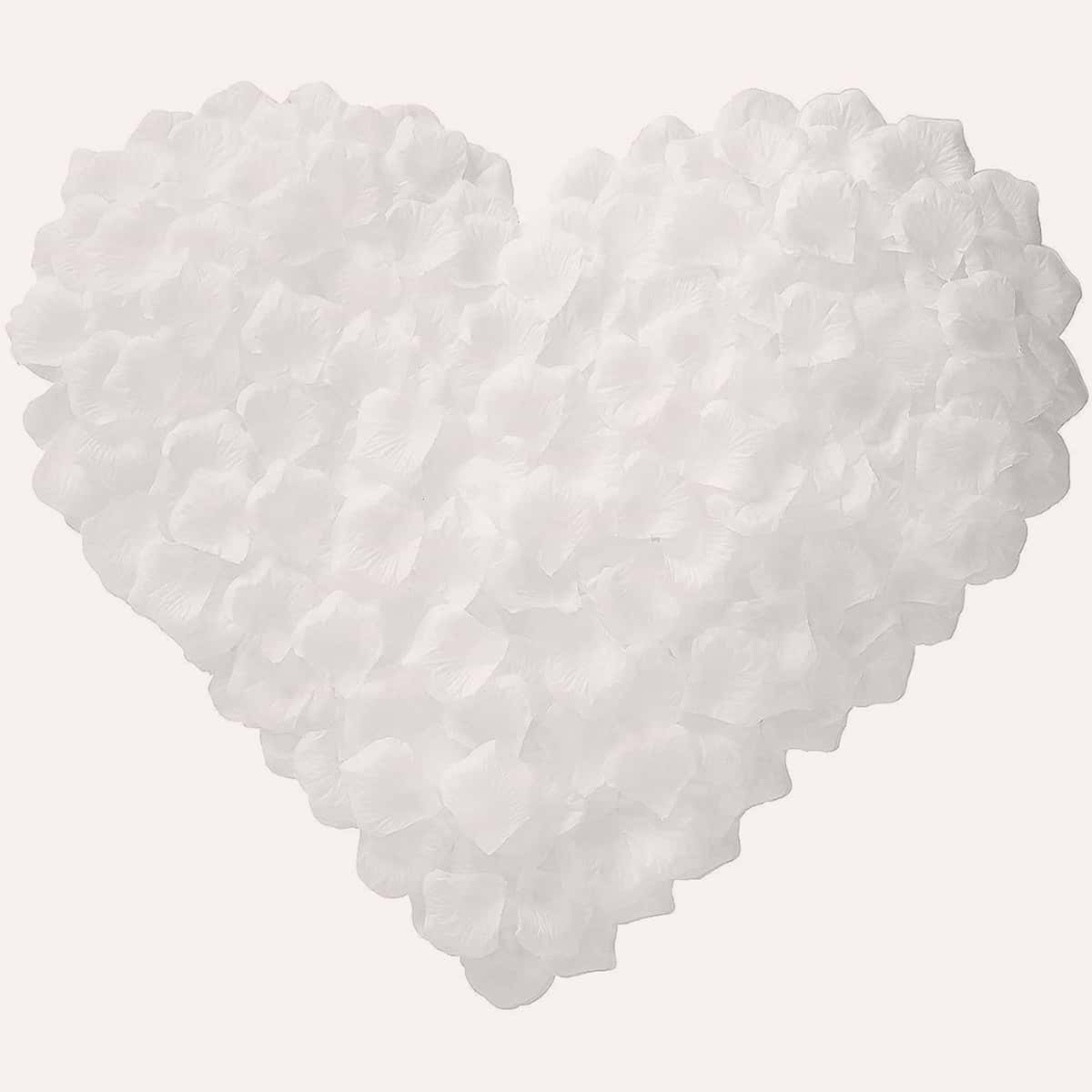 

1200pcs Artificial Petal Decoration, White