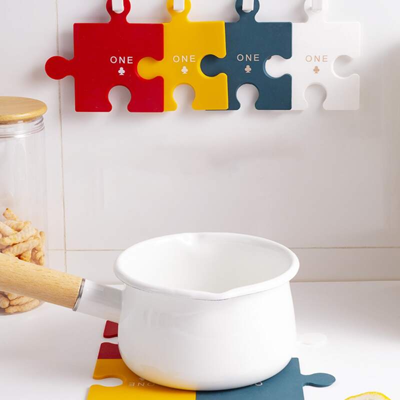 

4pcs Puzzle Shaped Coaster, Multicolor