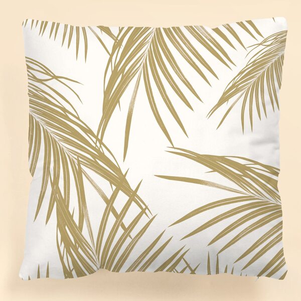 

Leaf Print Cushion Cover Without Filler, Multicolor