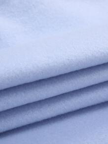 保暖內襯抽繩連帽衫帶慢跑褲 - 藍色 - 查看 8