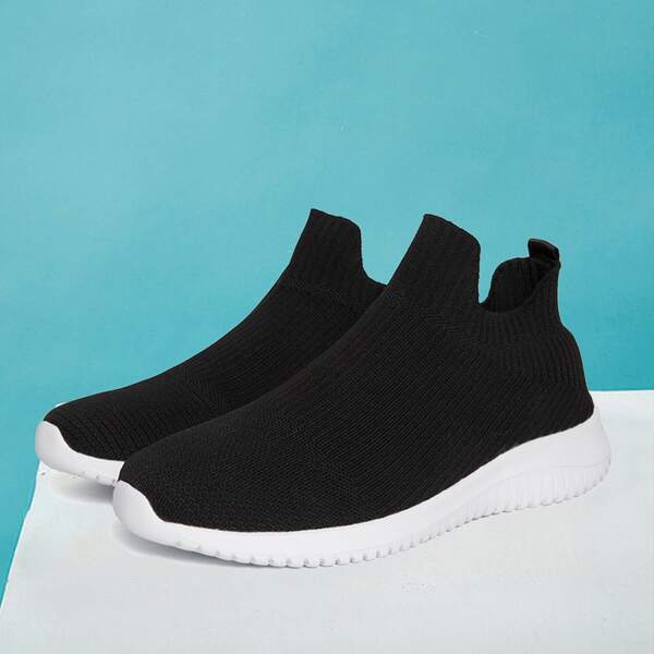 

Men Slip On Knit Sneakers, Black