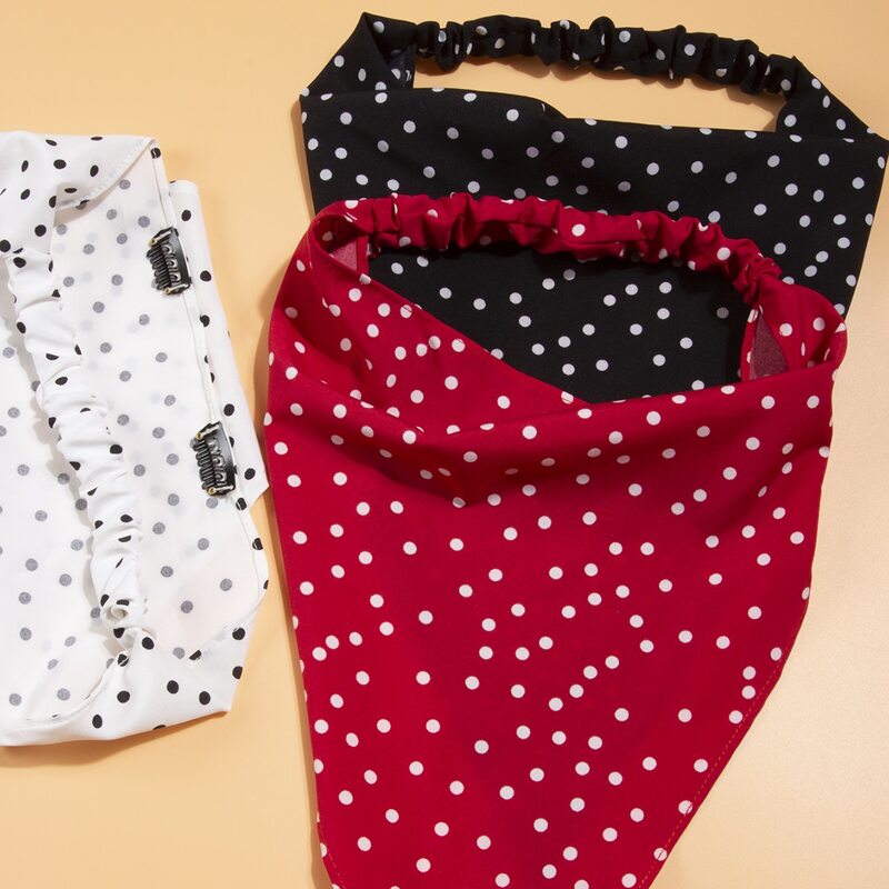 

3pcs Polka Dot Pattern Headband, Multicolor