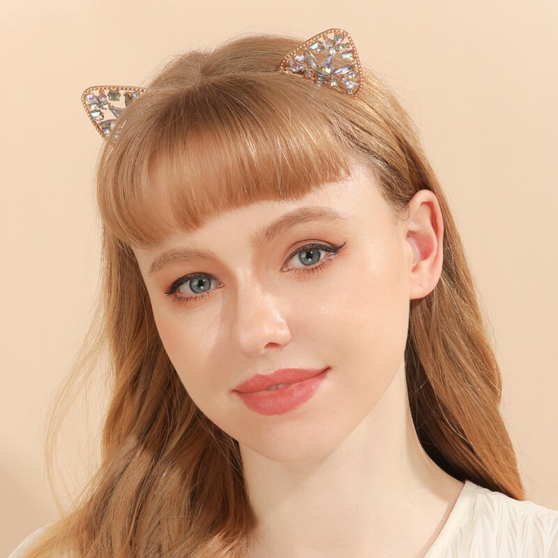 

Rhinestone Ear Decor Hair Hoop, Gold