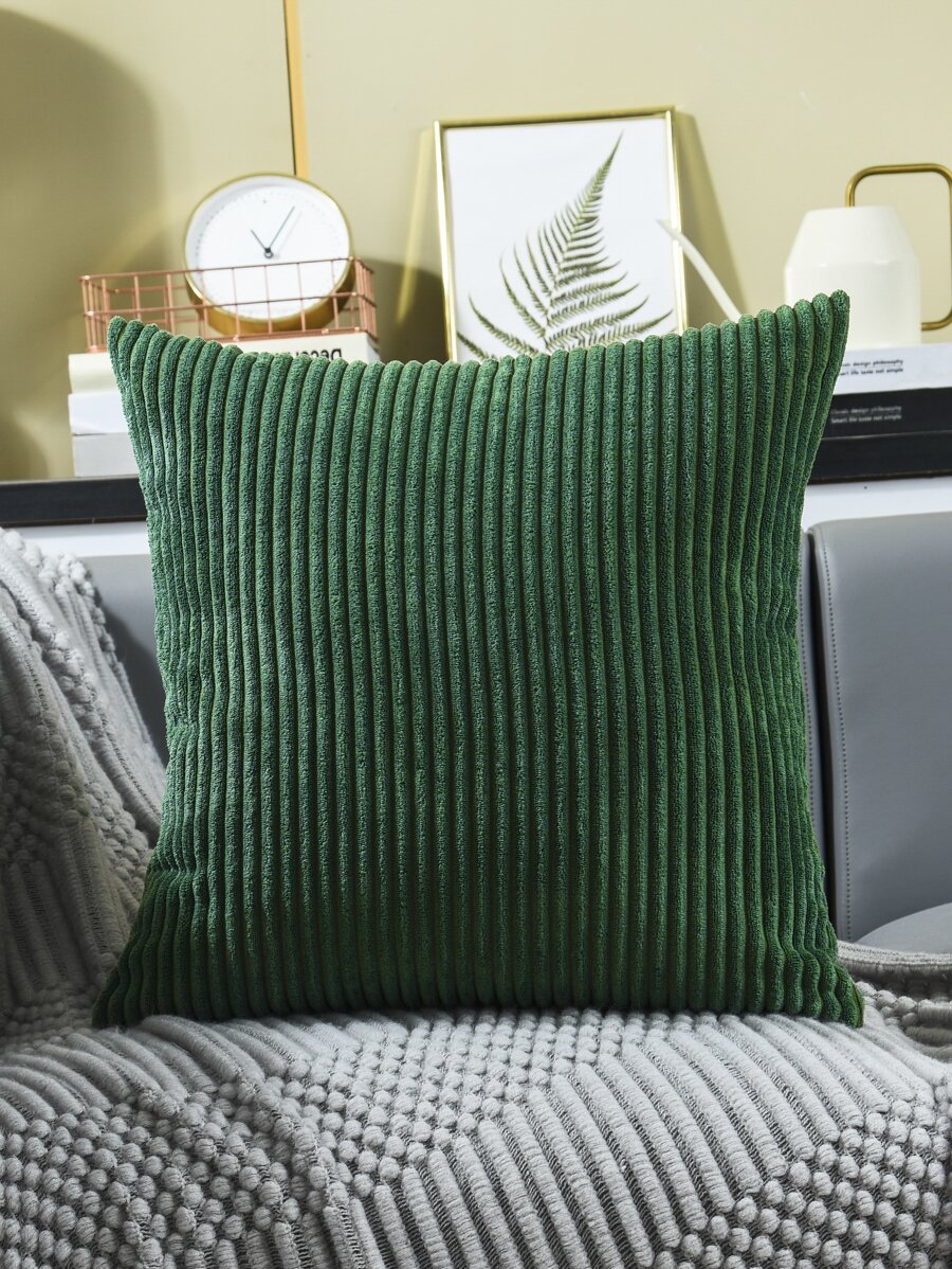 Vỏ đệm màu rắn không có chất làm đầy - màu xanh lá - Xem 1