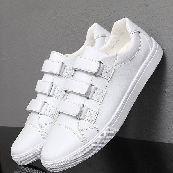 

Men Triple Velcro Strap Sneakers, White