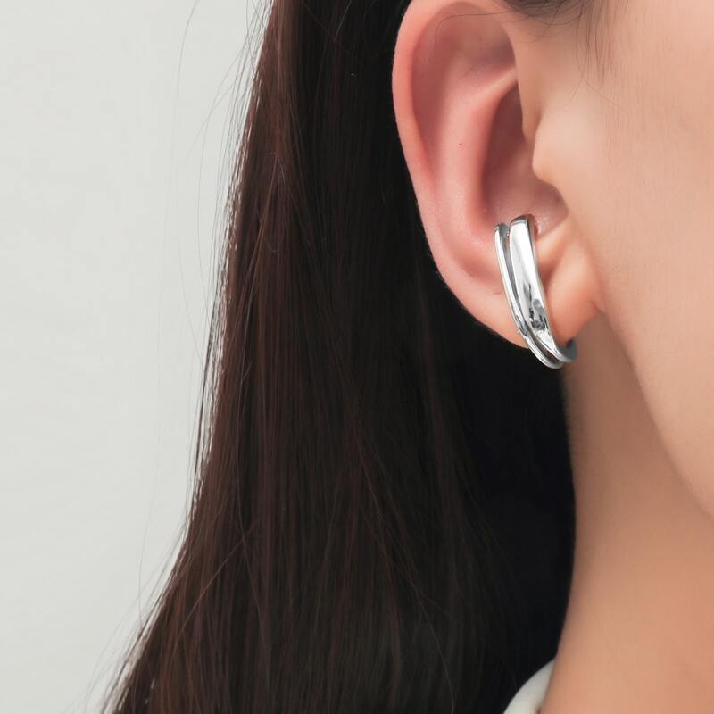 

1pair Minimalist Ear Cuff, Silver