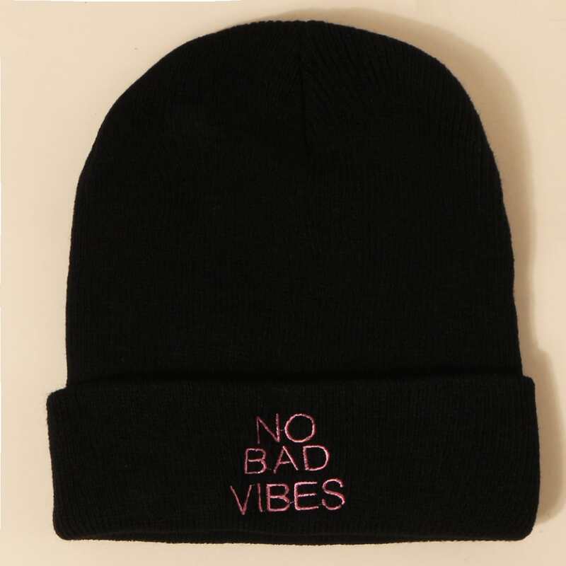 

Guys Letter Embroidery Beanie, Black