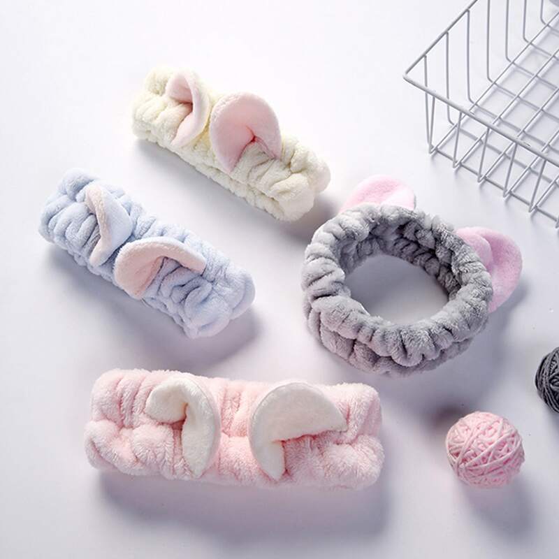 

1pc Cartoon Ear Bath Headband, Multicolor