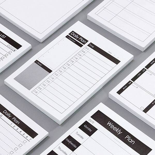 

1pc Random Pattern Plan Book, Black and white