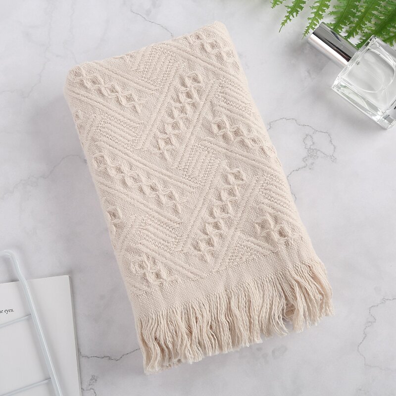 

Tassel Trim Face Towel, Apricot