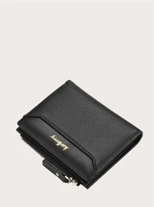 Baellerry 男士字母圖案折疊皮夾 - 黑色 - 查看 1