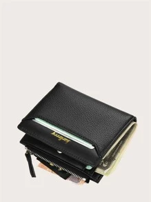 Baellerry 男士字母圖案折疊皮夾 - 黑色 - 查看 3