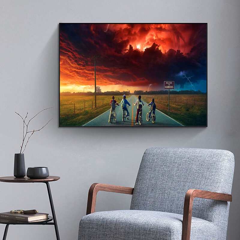 

Landscape Print Wall Painting Without Frame, Multicolor