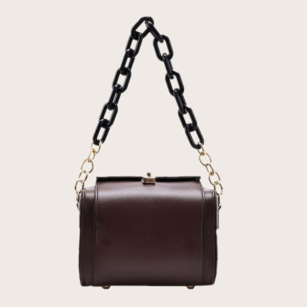 

Chain Shoulder Bag, Coffee brown