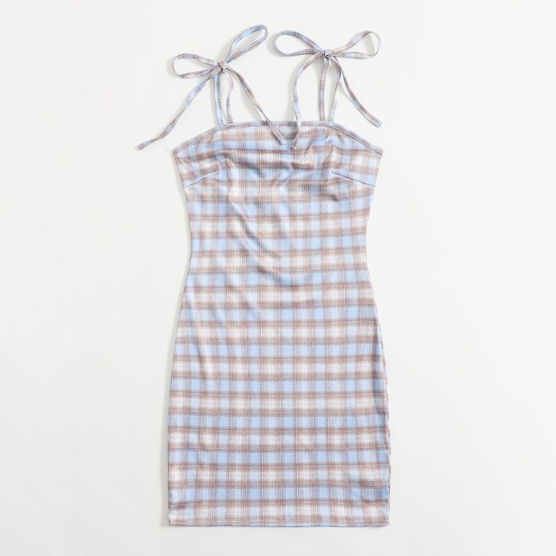 

Plaid Bow Dress, Multicolor