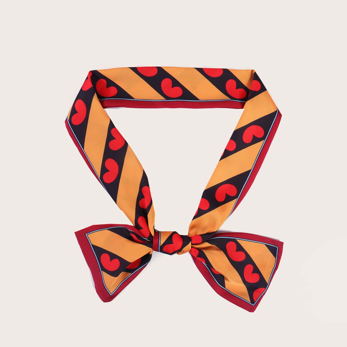 

Striped Heart Twilly Scarf, Multicolor