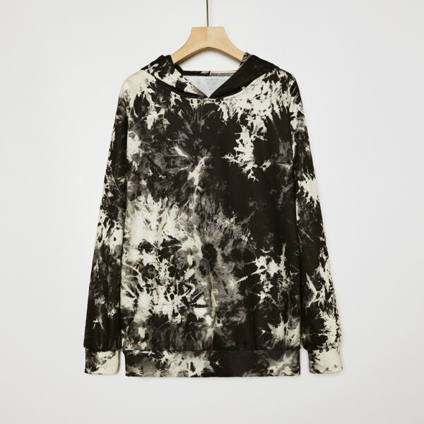 

Tie Dye Print Hooded Sweatshirt, Multicolor