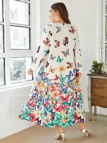 Mulvari Đầm Plus Size Thú vật Giải trí - Nhiều màu - Xem 2