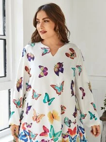 Mulvari Đầm Plus Size Thú vật Giải trí - Nhiều màu - Xem 3