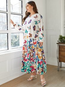 Mulvari Đầm Plus Size Thú vật Giải trí - Nhiều màu - Xem 5