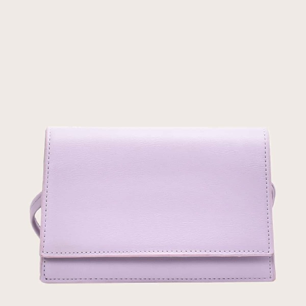 

Minimalist Flap Crossbody Bag, Purple