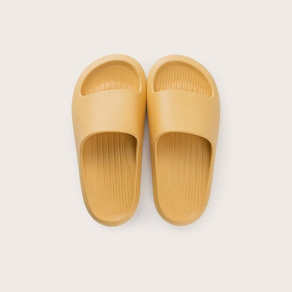

Minimalist Open Toe Shower Slides, Yellow