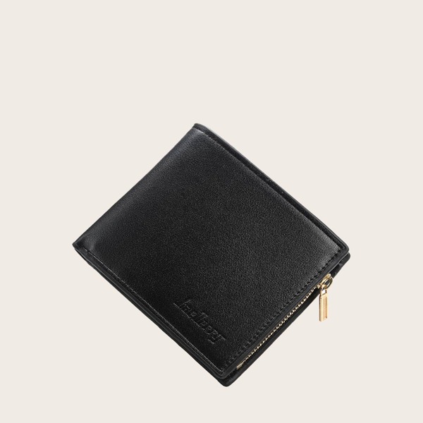 

Men Zip Side Fold Over Wallet, Black