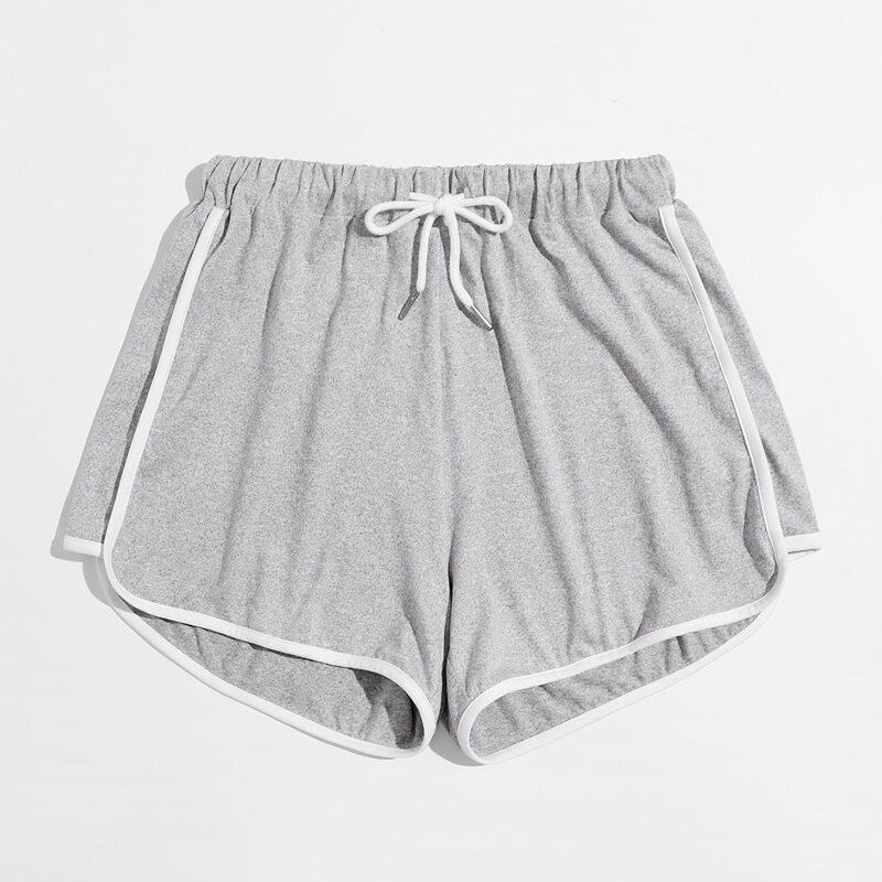 

Drawstring Dolphin Shorts, Light grey