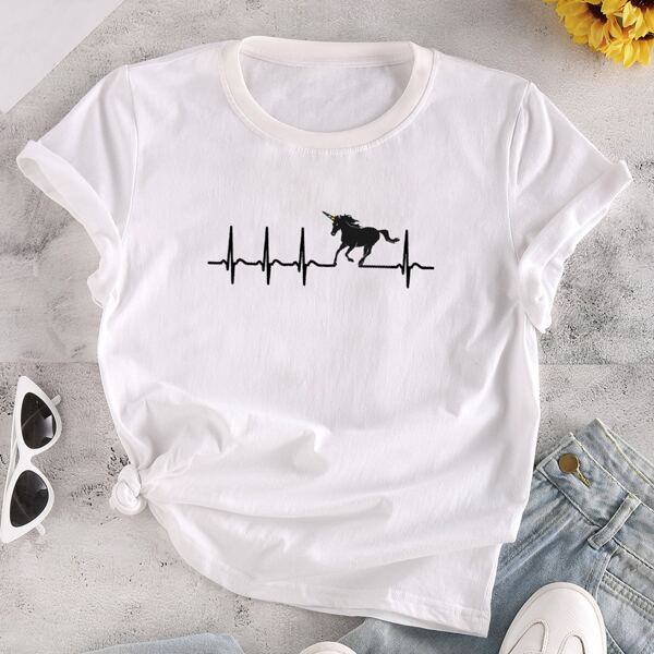

Unicorn Graphic Short Sleeve Tee, White