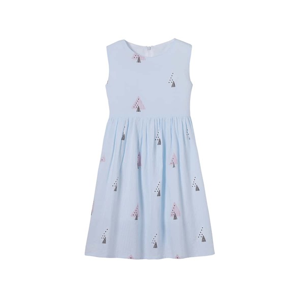 

Girls Cartoon Graphic Dress, Baby blue