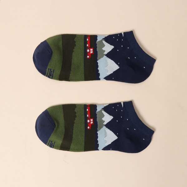 

Cartoon Graphic Socks, Multicolor