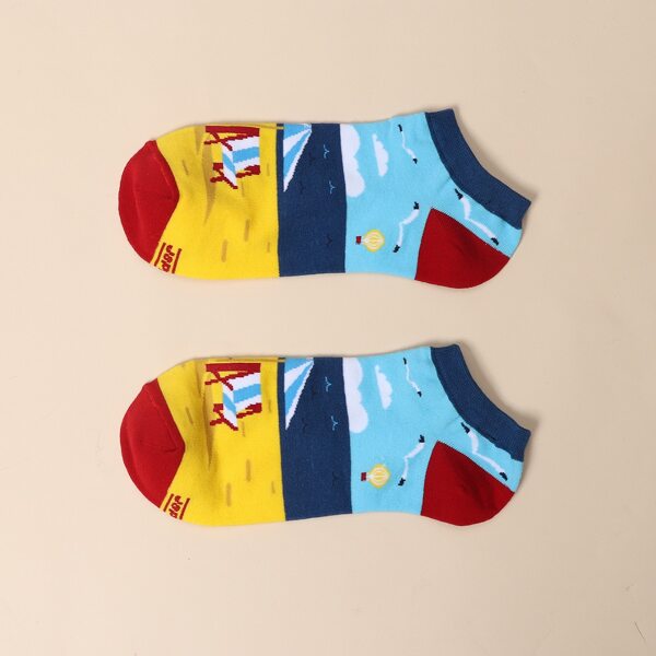 

Cartoon Graphic Socks, Multicolor