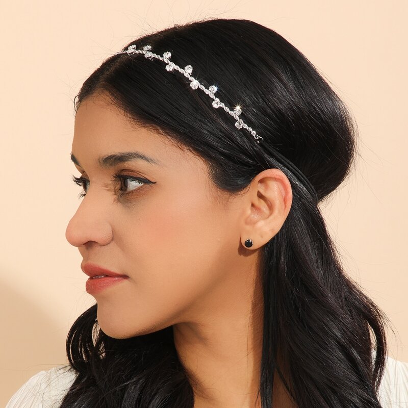 

Rhinestone Decor Headband, Silver
