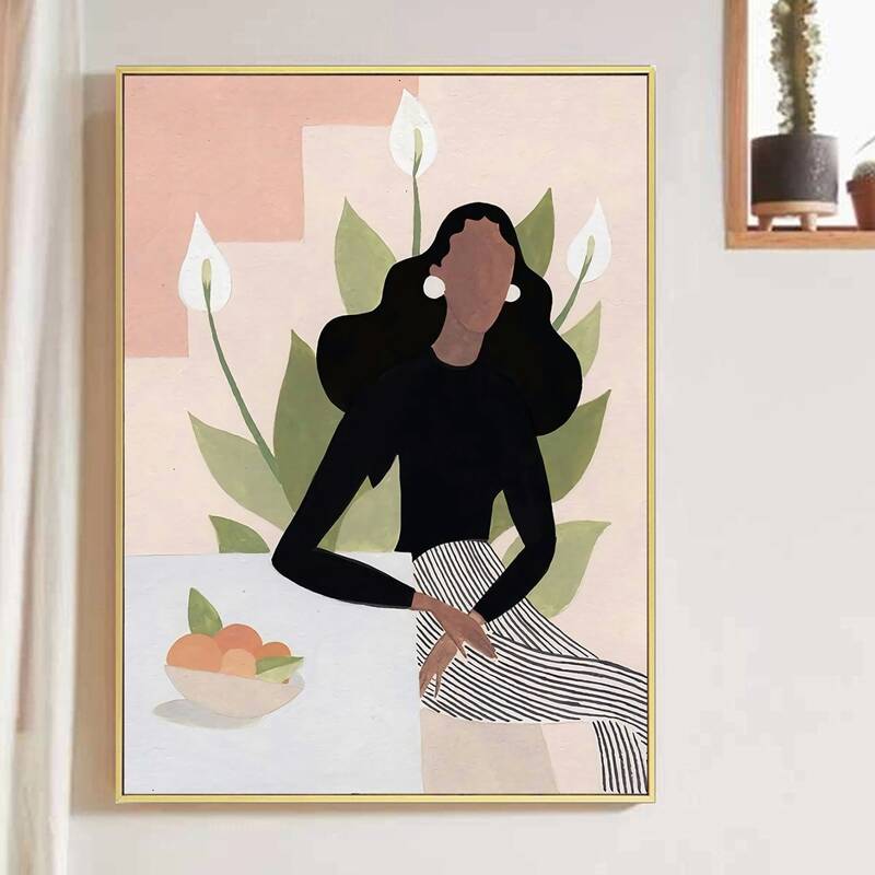 

Figure Graphic Wall Painting Without Frame, Multicolor