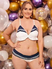 ribete con fruncido Disfraz sexy de marinera Conjunto