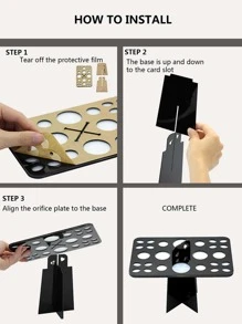 Makeup Brush Drying Rack,1pc White 26 Hole Makeup Organizer, Detachable Cosmetic Brush Display Stand, For Countertop Vanity And Bathroom - White - View 5