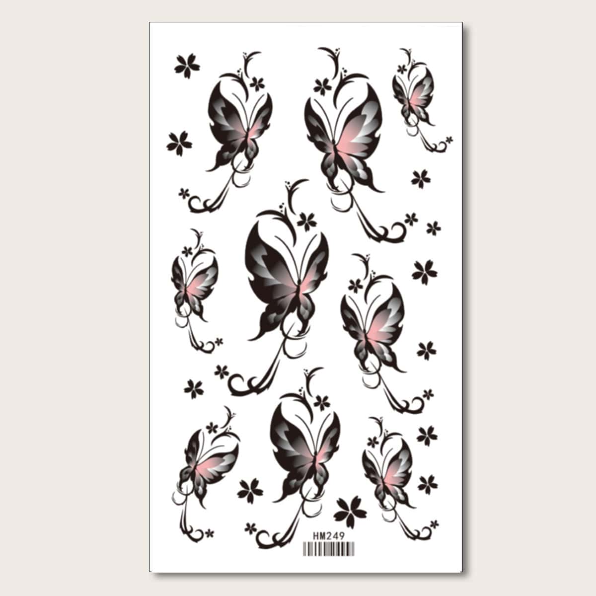 

1sheet Butterfly Pattern Tattoo Sticker, Multicolor