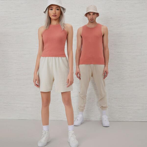 

1 PC Solid Tank Top, Rusty rose