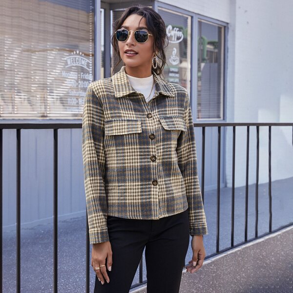 

Plaid Button Through Jacket, Multicolor
