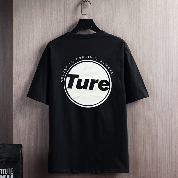 

Men Slogan Graphic Drop Shoulder Tee, Black